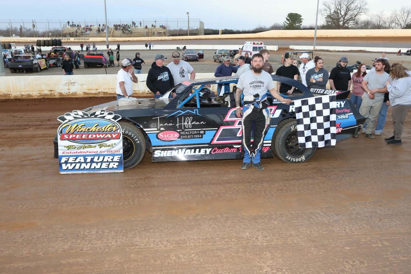 Custom race car vehicle wrap by Winchester Signs and Vehicle Wraps at Winchester Speedway